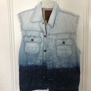 Faded color jean vest from Guess Los Angeles